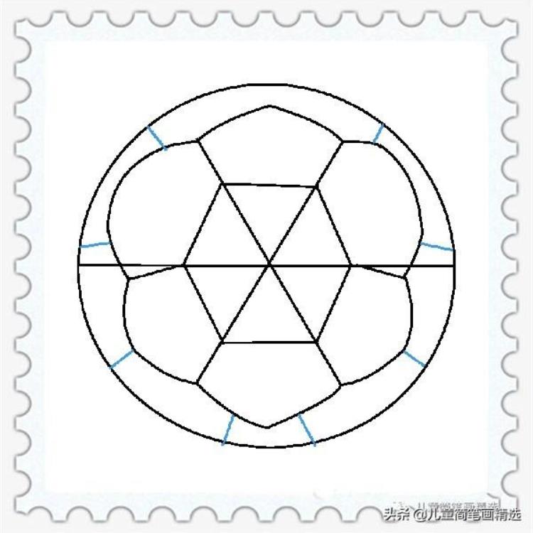怎么简笔画足球「儿童简笔画精选体育如何画一个足球Football」
